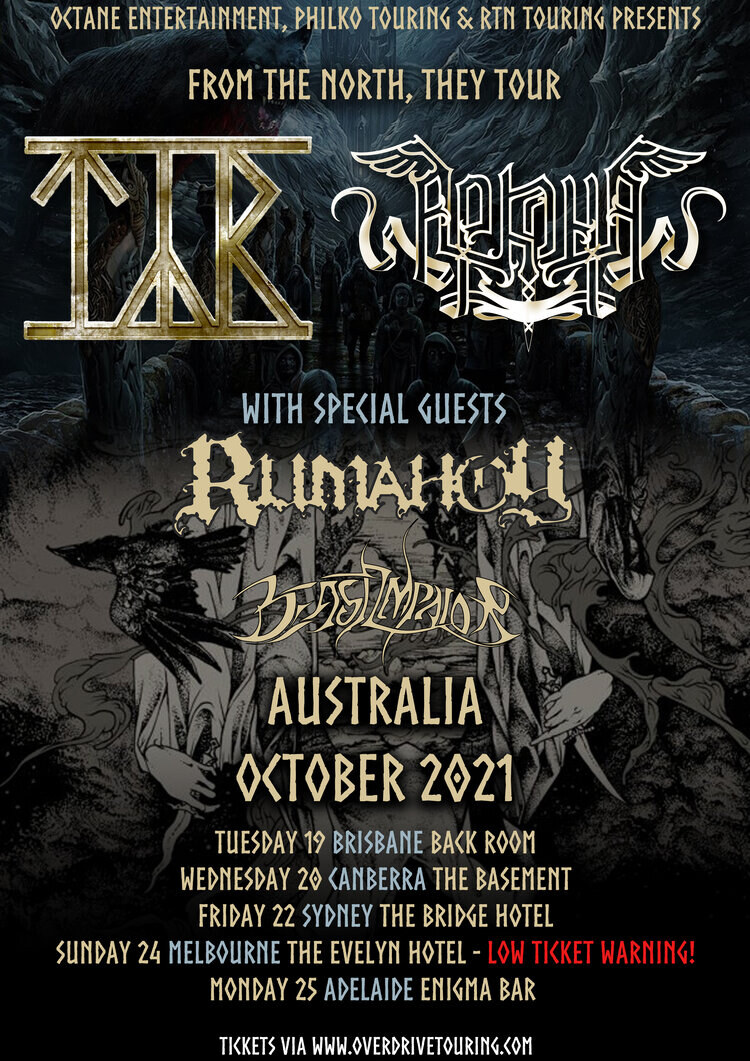 Tyr & Arkona Reschedule Australian Tour Dates into 2021