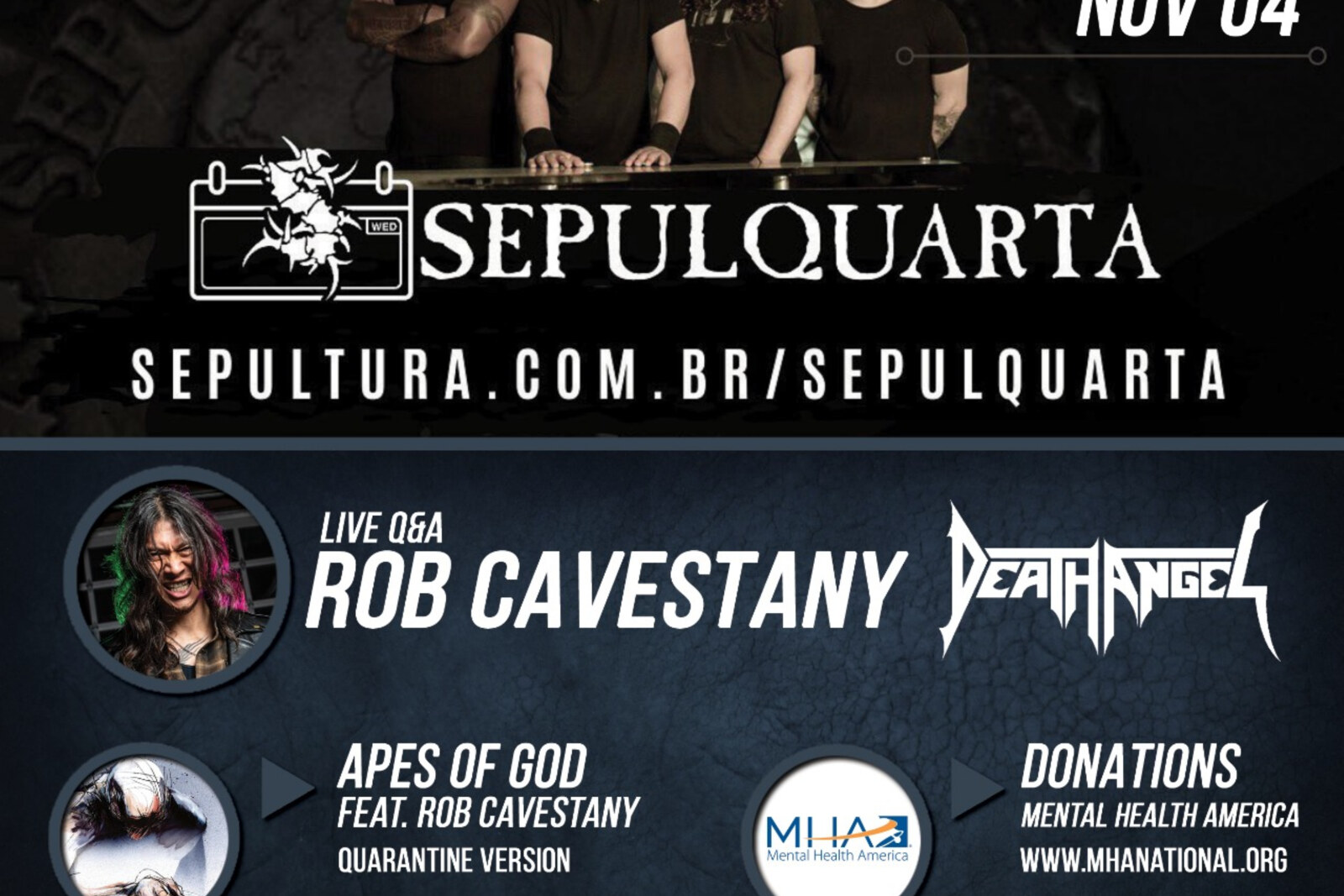 Sepultura welcome Death Angel's Rob Cavestany this Wednesday, 20.00 CET!