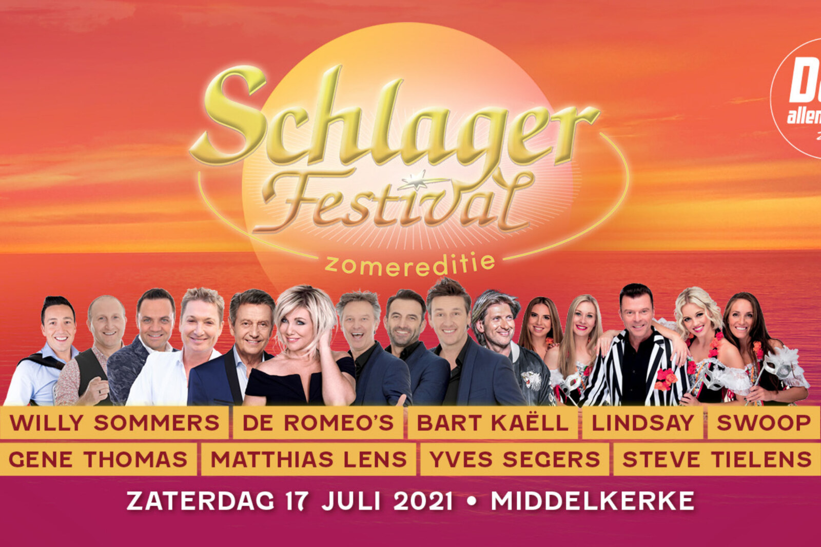 Het Schlagerfestival pakt uit met zomereditie in Middelkerke