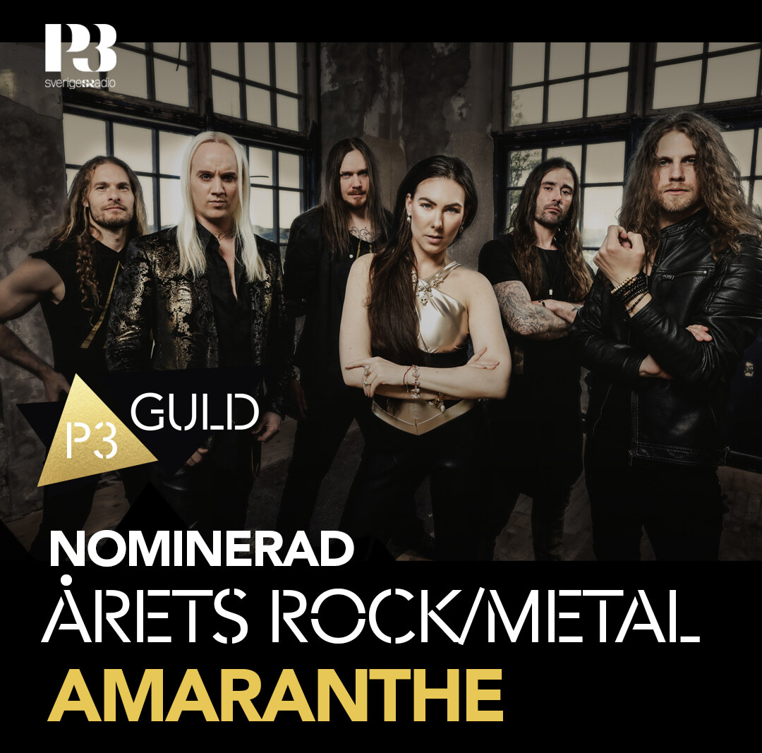 Amaranthe nominated for P3 Guld award in category "Hard Rock/Metal"