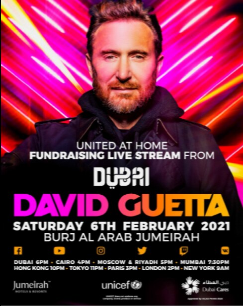 David Guetta speelt unieke DJ-set via livestream vanuit Dubai