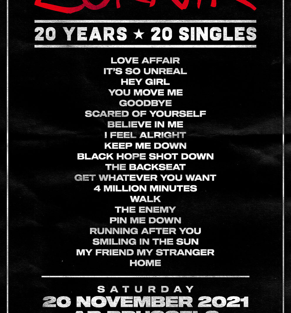 20 jaar Zornik in 20 hitsingles op 20 November in de AB in Brussel