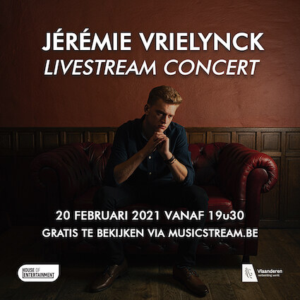 Jérémie Vrielynck geeft gratis livestream concert op 20 februari