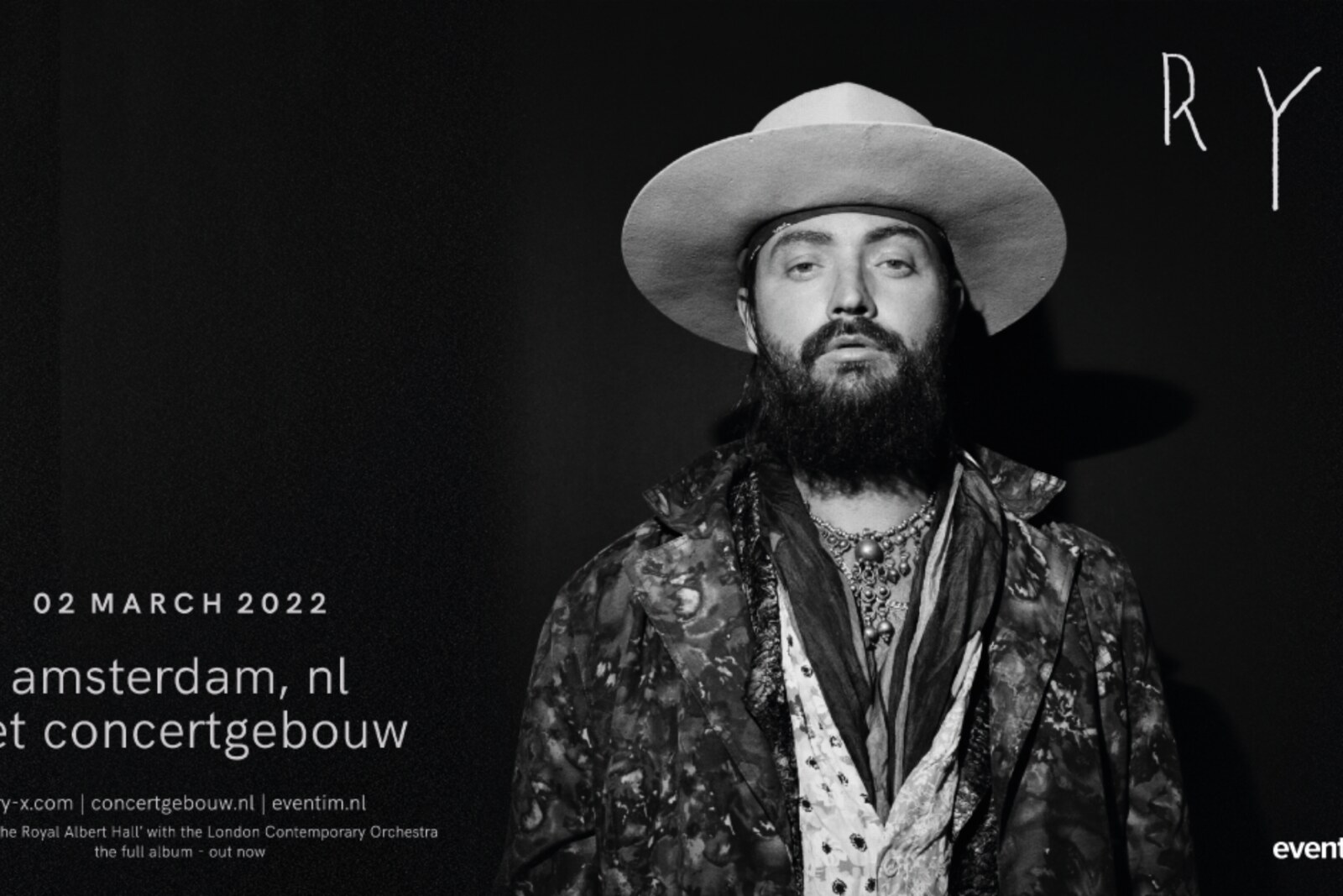 Singer-songwriter RY X naar het Concertgebouw en TivoliVredenburg 