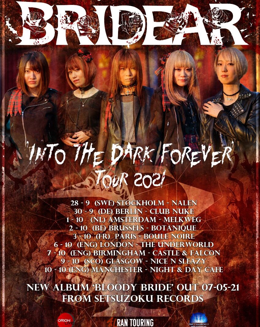 Bridear announce 'Into The Dark Forever' UK/EU tour 2021