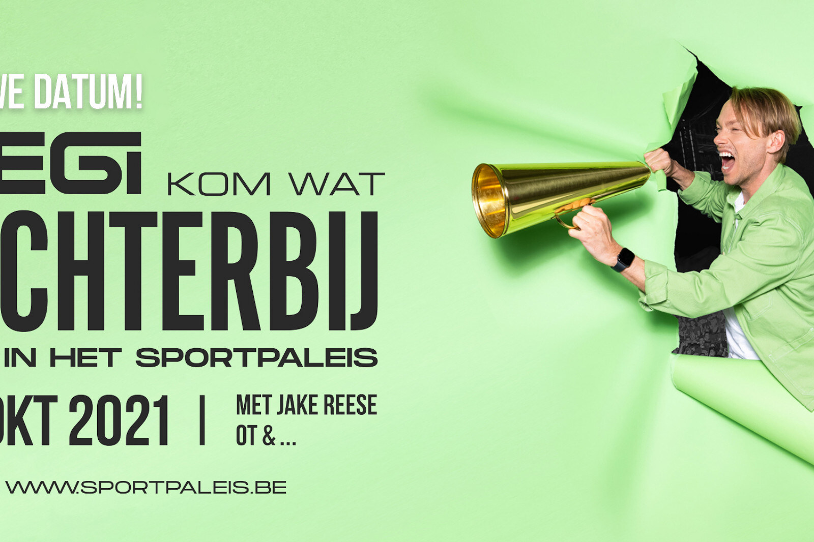Regi in Sportpaleis verplaatst naar zaterdag 30 oktober 2021