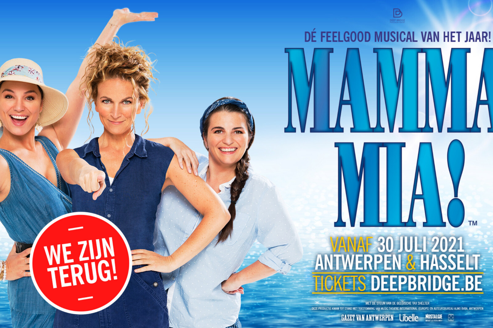 Hitmusical ‘MAMMA MIA!’ gaat door met extra voorstellingen!