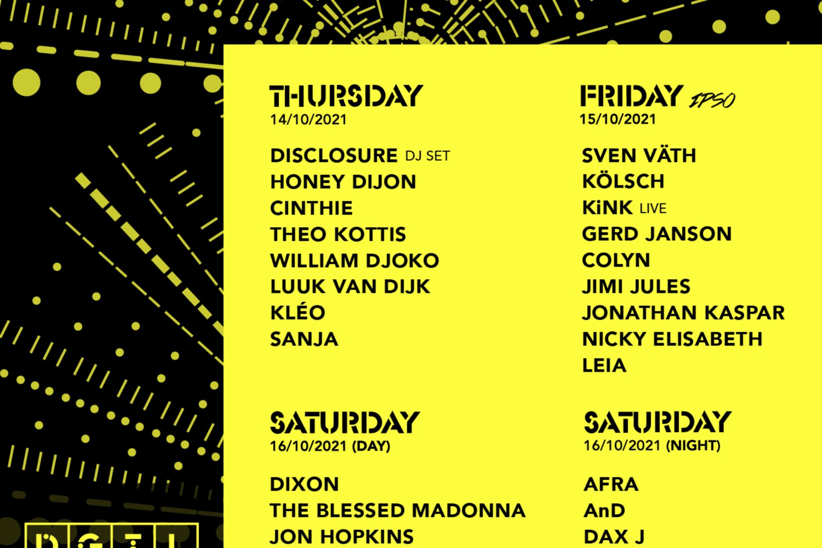 DGTL announce their full ADE 2021 line-up