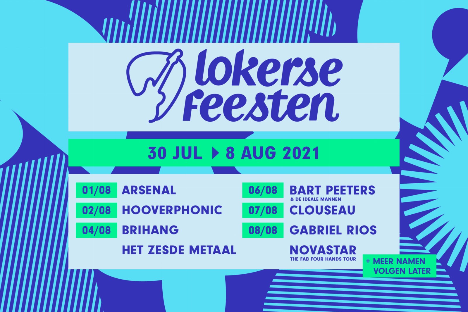 Eerste namen voor de Lokerse Feesten 2021