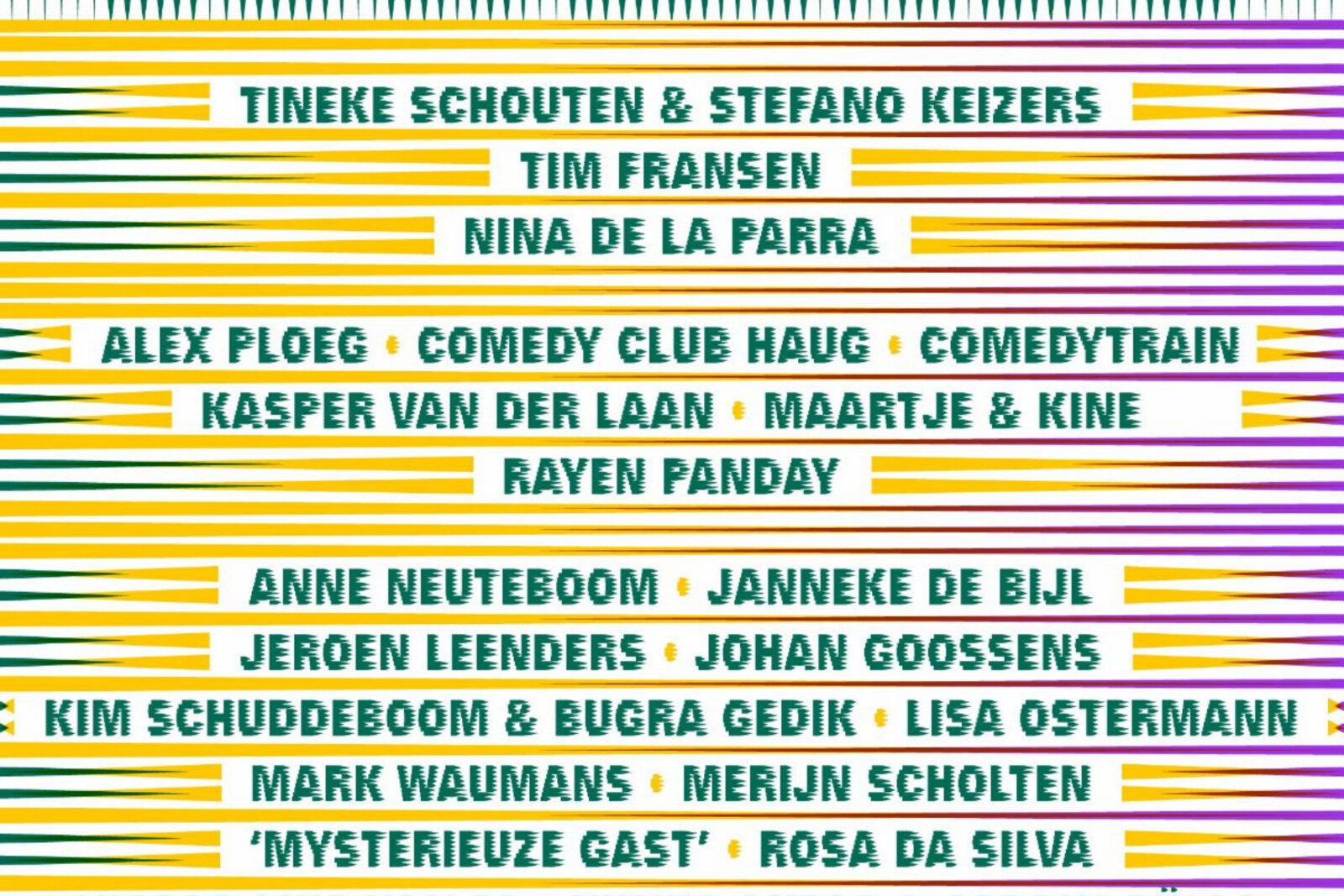 Het comedyprogramma voor Lowlands 2021