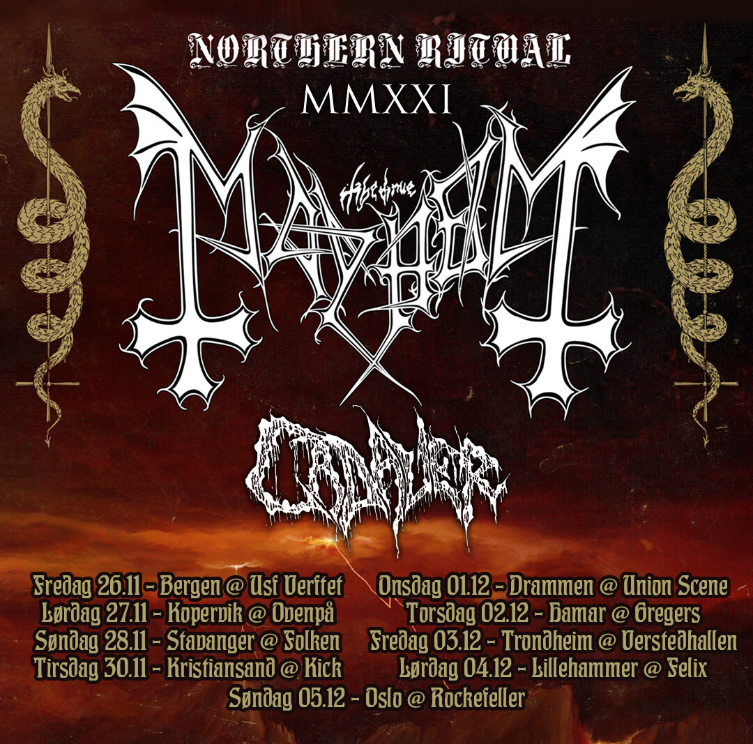 Cadaver confirmed for Mayhem tour & Infernal Resurrection Fest