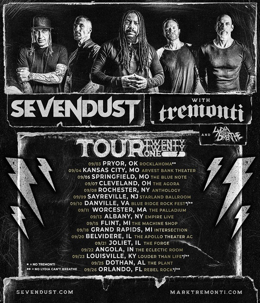 Lydia Can't Breathe  Announce Tour with Sevendust and Tremonti