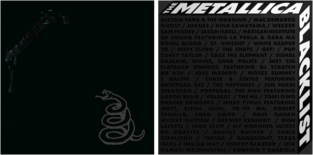 Metallica 'The Black Album' Remastered & 'The Metallica Blacklist' Album feat. 53 artists