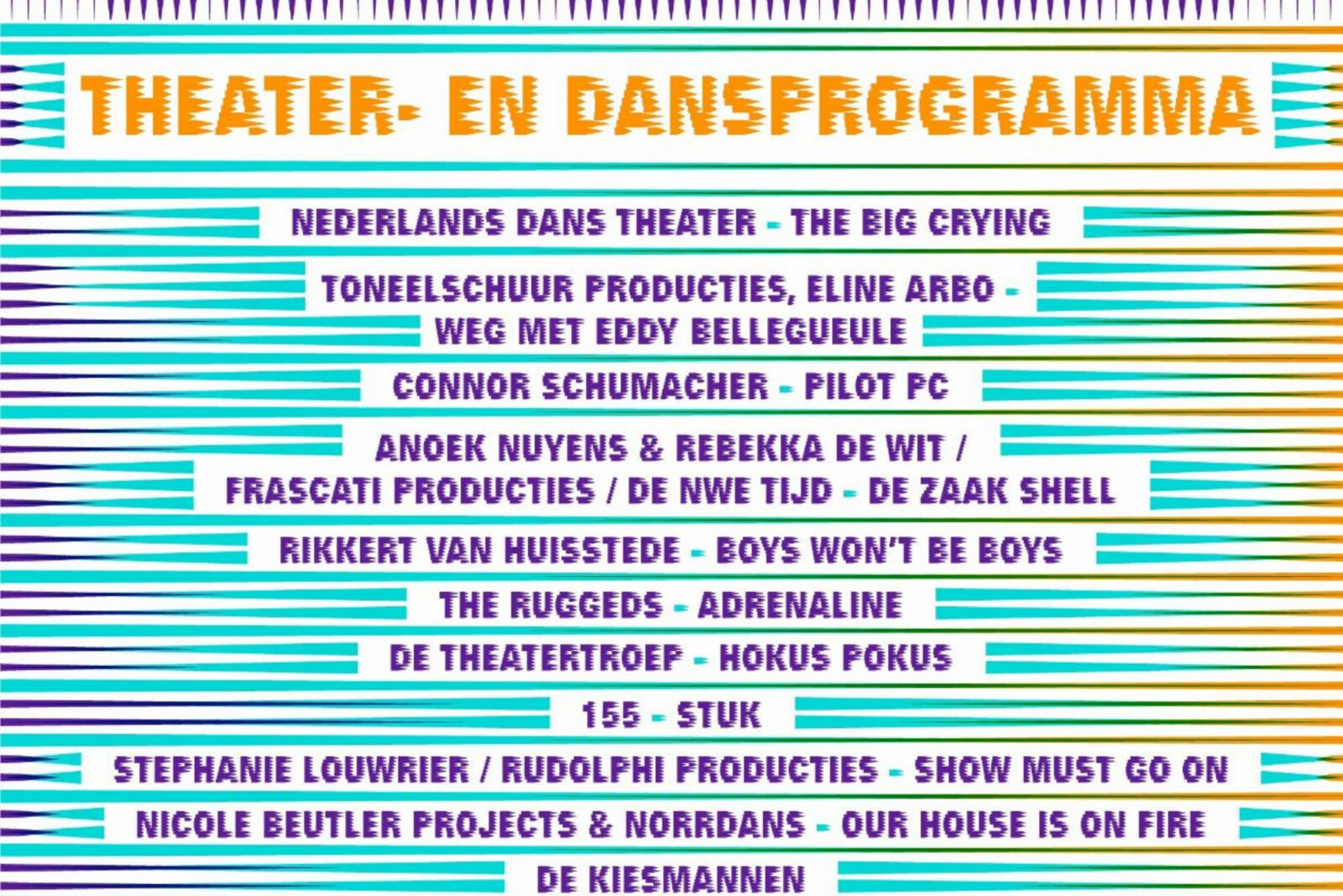 Theater- en dansprogramma Lowlands 2021is bekend