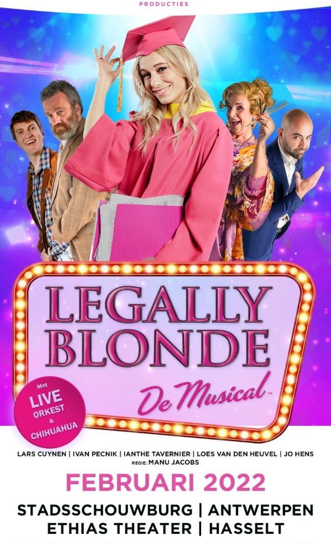 Musical Legally Blonde maakt Valentijn 2022 romantischer dan ooit in Stadsschouwburg Antwerpen én Ethias Theater Hasselt.