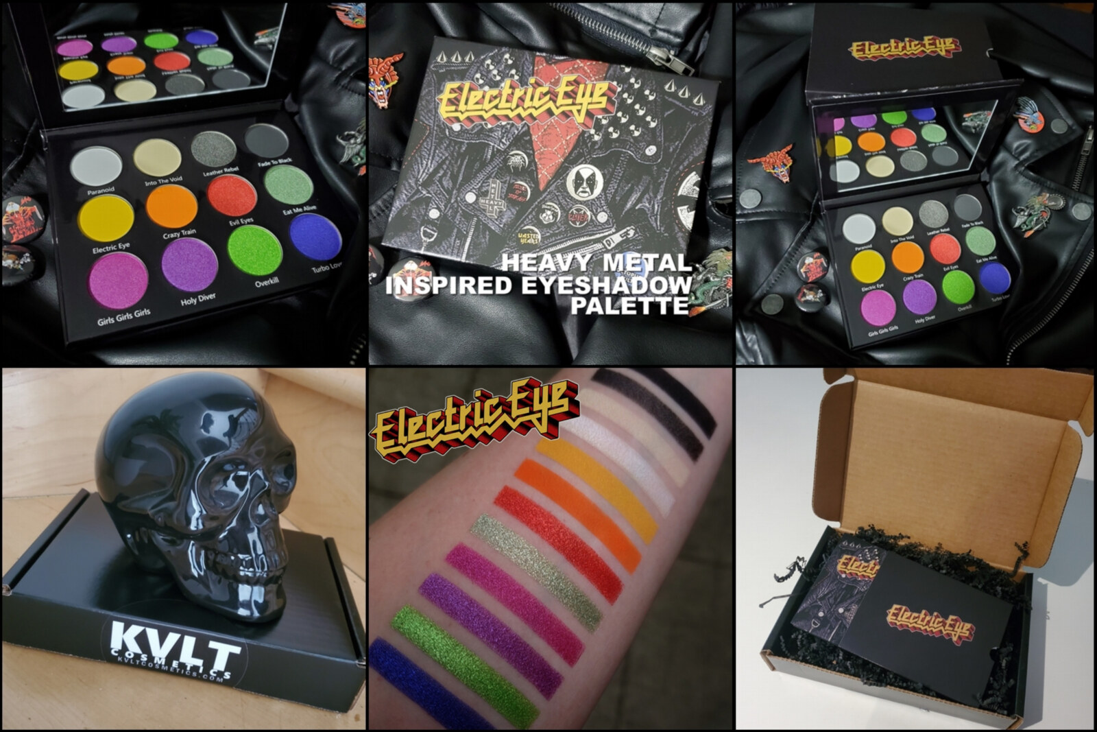 Grab your leather, your boots, your spikes, your bullet belt and your concert tickets because KVLT Cosmetics introduces ELECTRIC EYE
