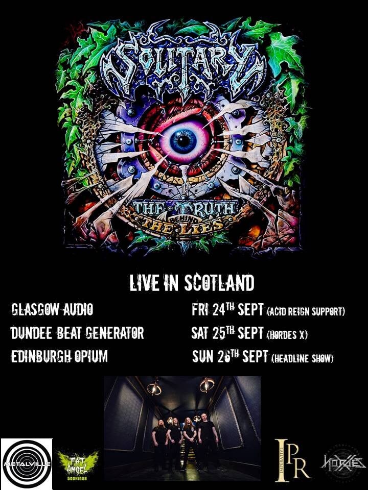Solitary head north for a triple thrash attack on Scotland - including dates with Acid Reign