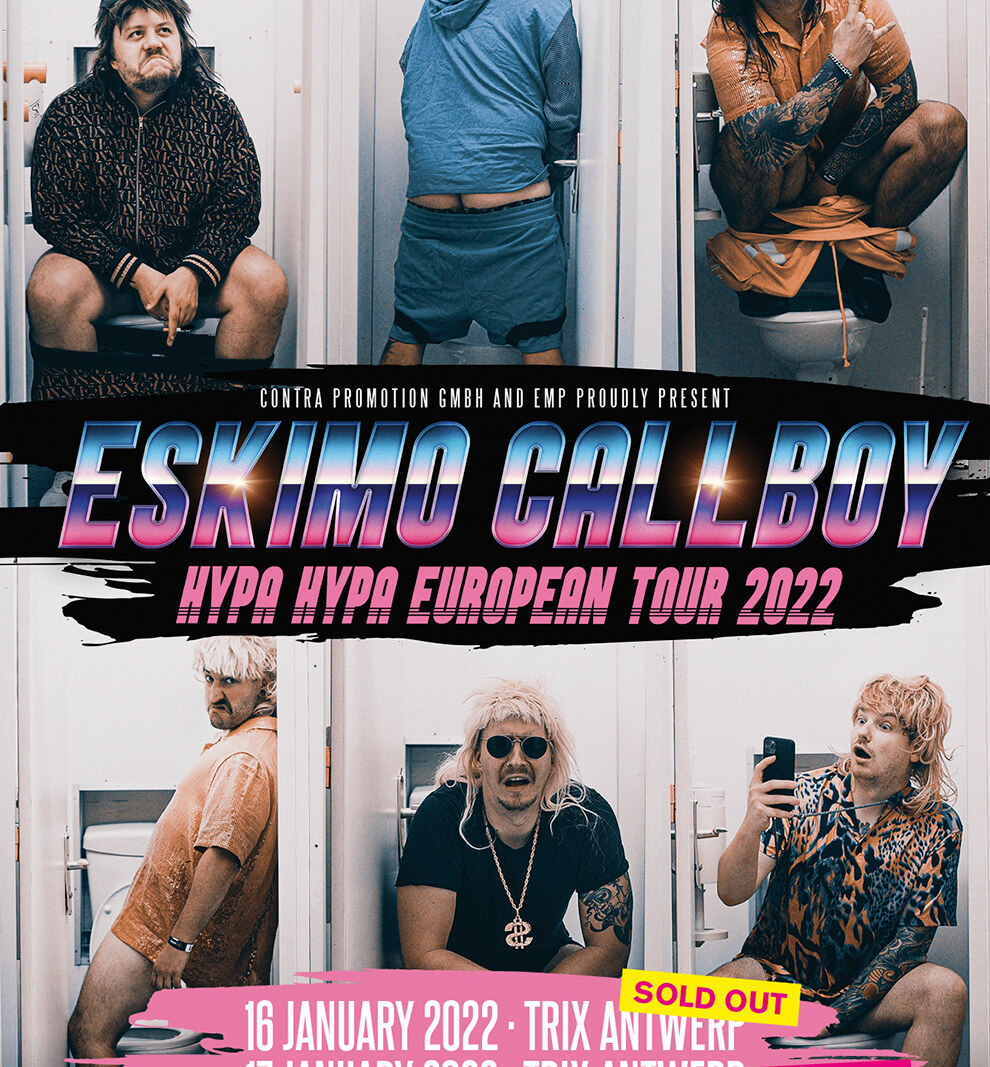 Eskimo Callboy uitverkocht in Trix Antwerpen, extra datum op 17 januari 2022