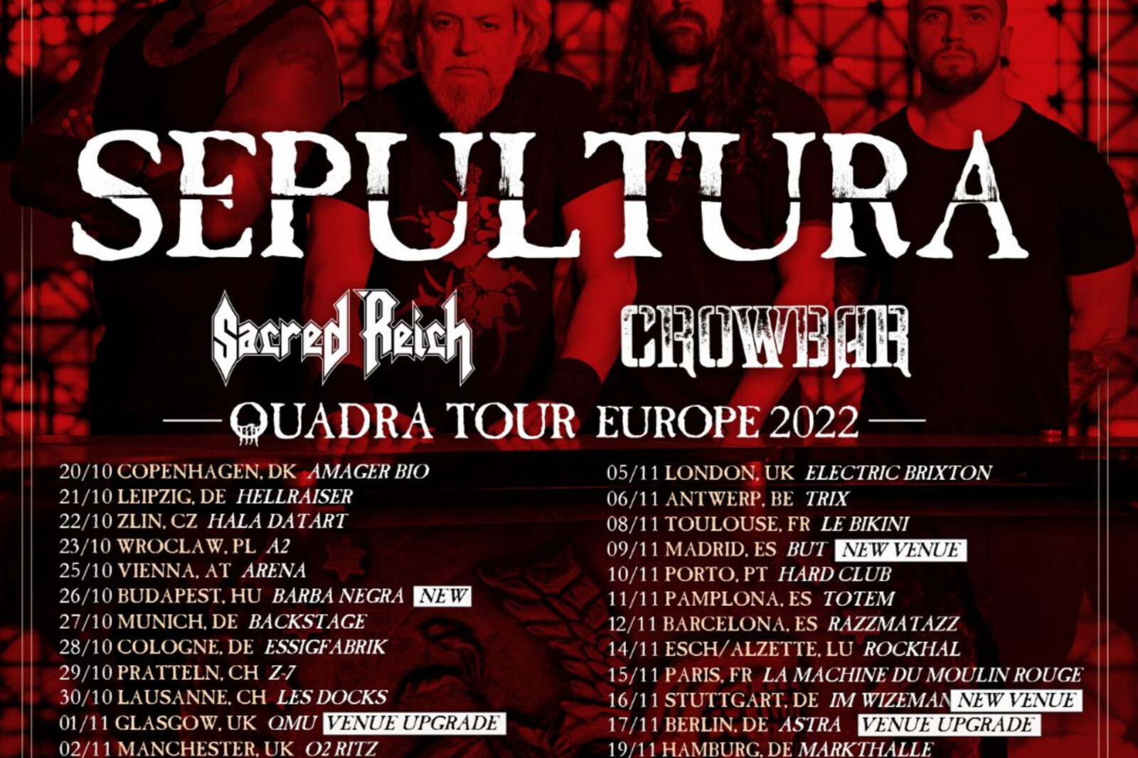 Sepultura postpone their European tour