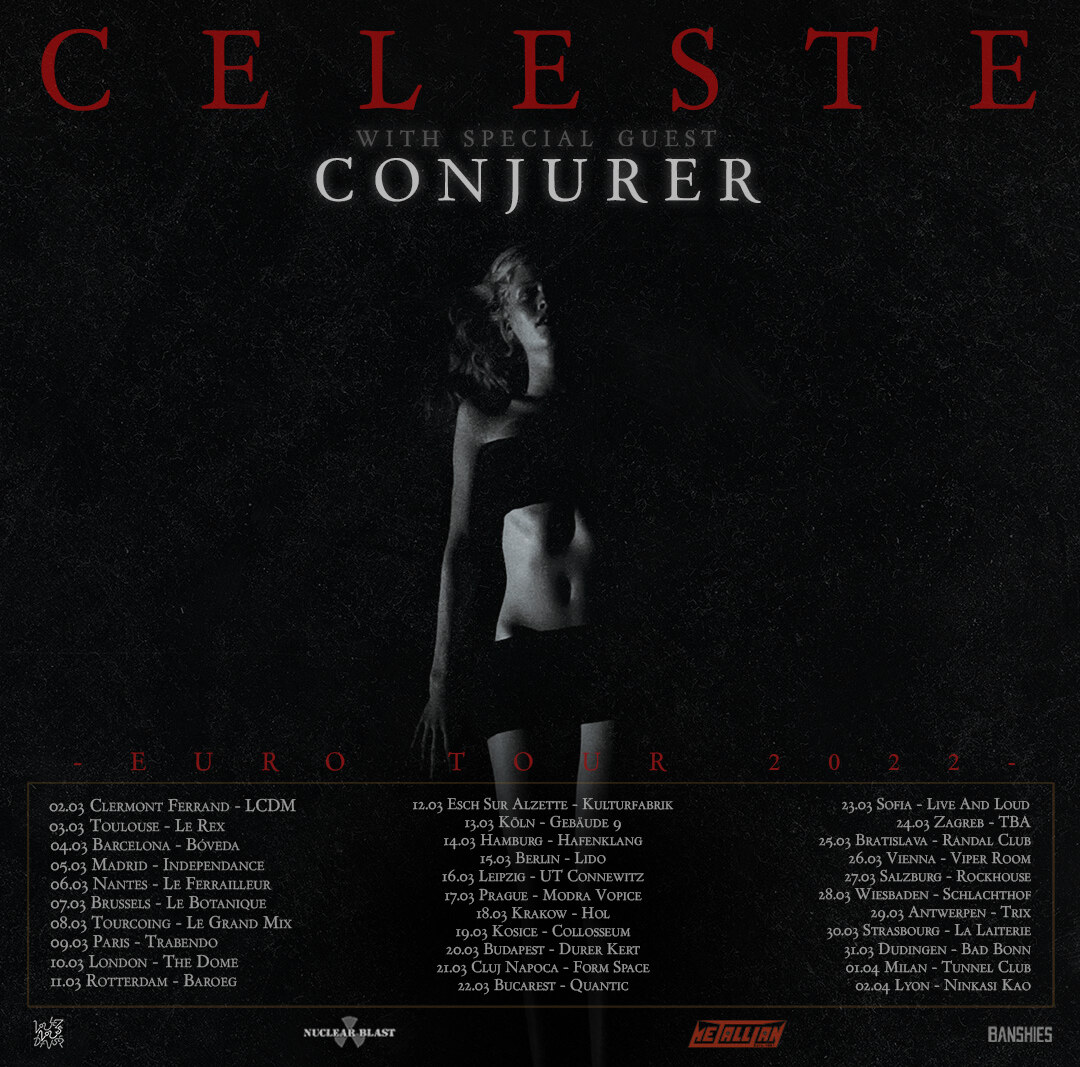 Celeste announce European Tour with CONJURER