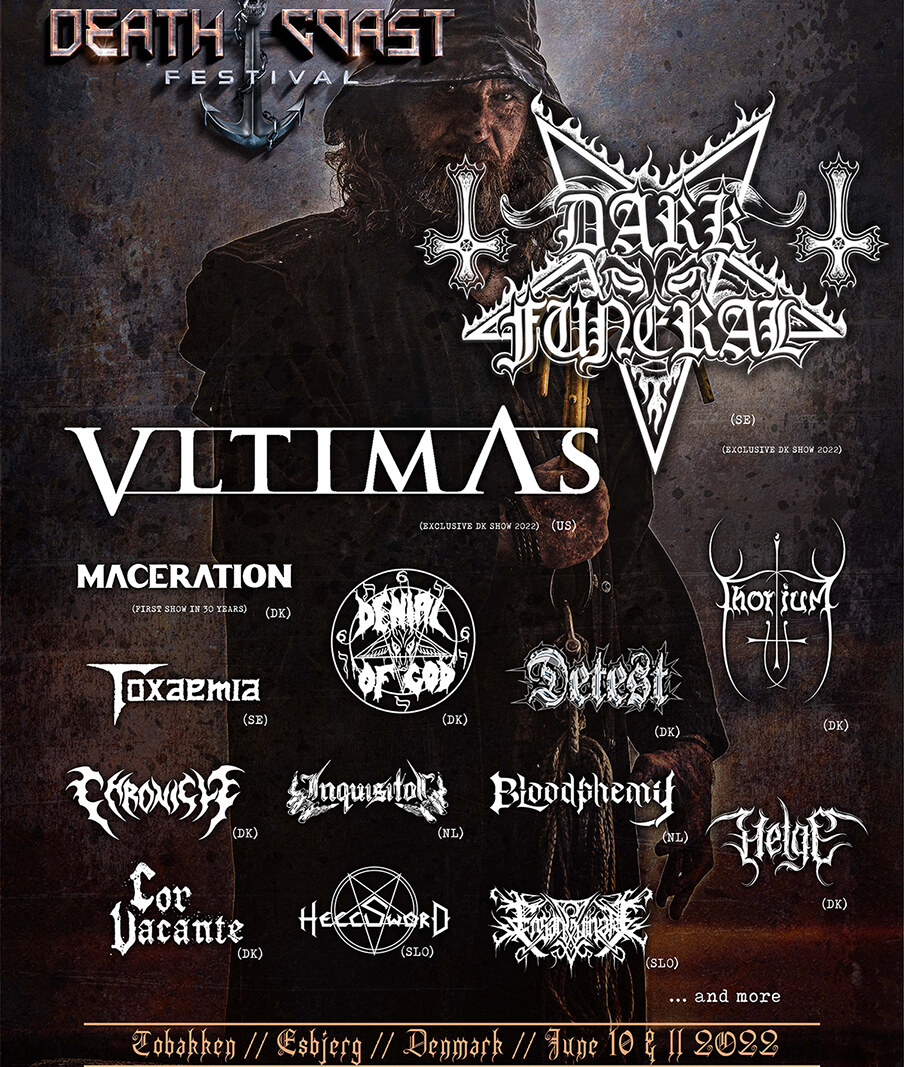 Death Coast: new extreme metal Danish festival with Dark Funeral & Vltimas on top of the bill.