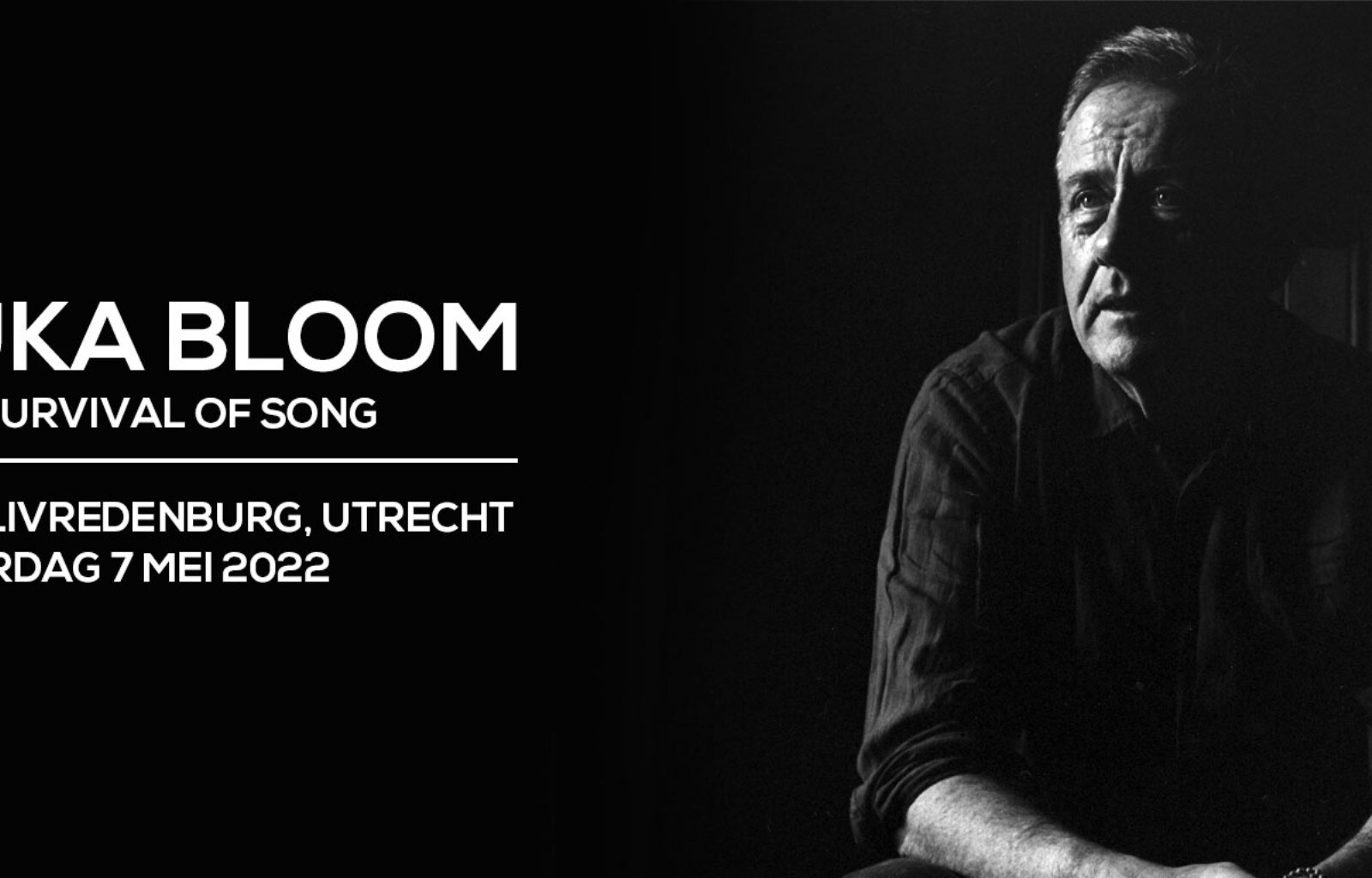 Luka Bloom op 7 mei 2022 naar TivoliVredenburg Utrecht
