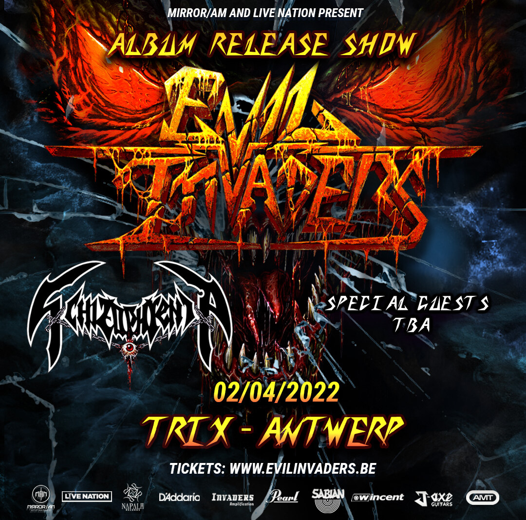 Evil Invaders announce exclusive Belgian album release show on April 2nd 2022 at Trix, Antwerp!!!