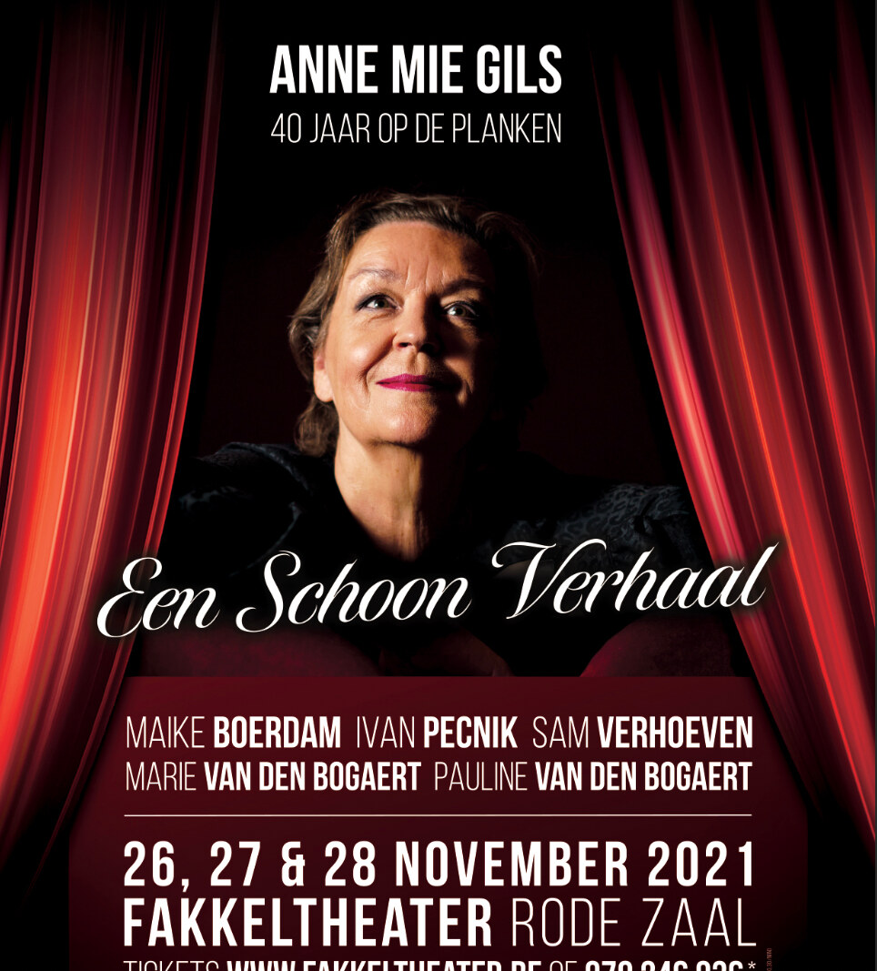 Musicalster Anne Mie Gils viert haar 40-jarig jubileum met de voorstelling “Anne Mie – Een Schoon Verhaal”.