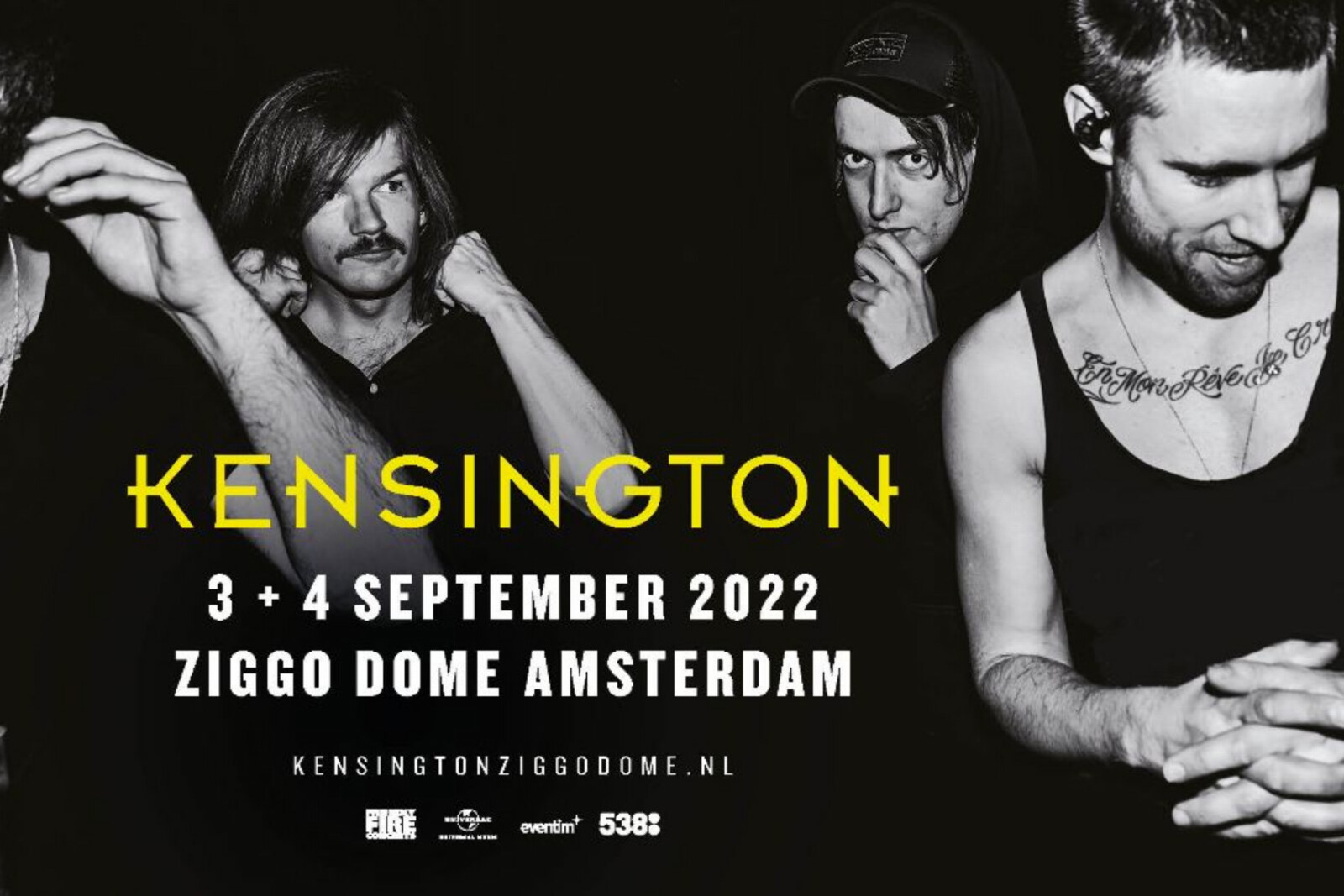 Kensington nog één keer samen in de Ziggo Dome op 3 en 4 September 2022