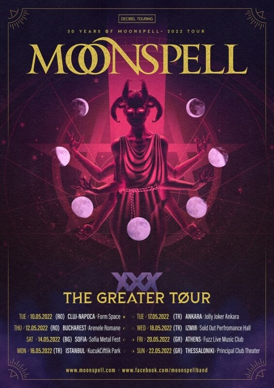 Moonspell Announces First Part of 30th Anniversary Tour!