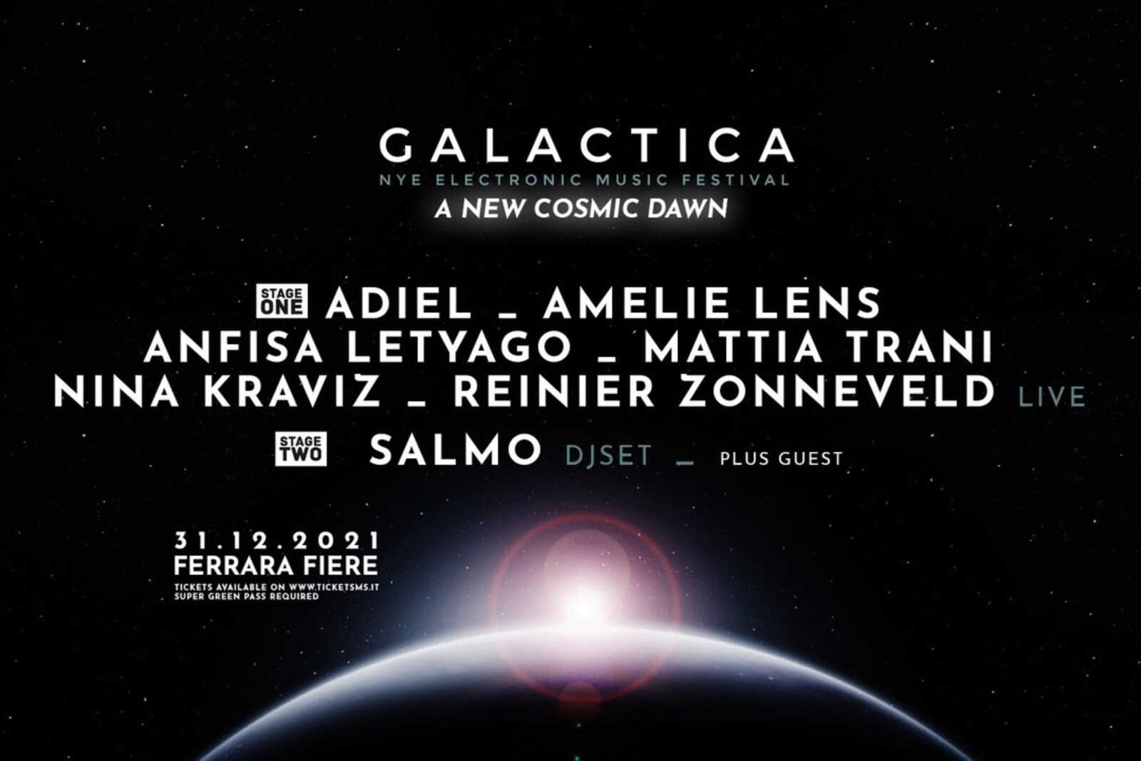 Galactica announces mega NYE Festival w/ ADIEL, Amelie Lens, Nina Kraviz, Reinier Zonneveld