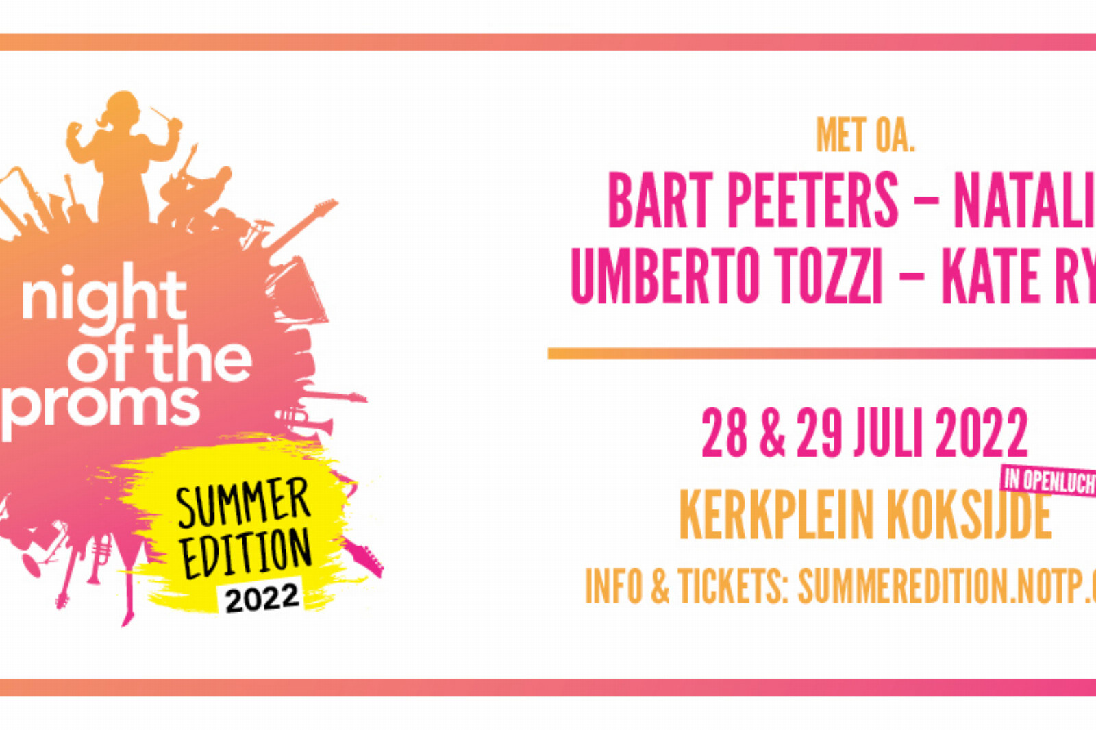 Night of the Proms Summer Edition opnieuw naar Koksijde in 2022