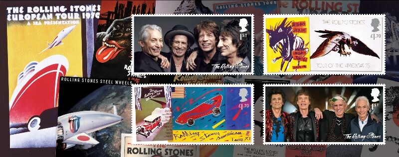 Royal Mail reveals 12 new special stamps to honour 60 years of the legendary rock group, The Rolling Stones.