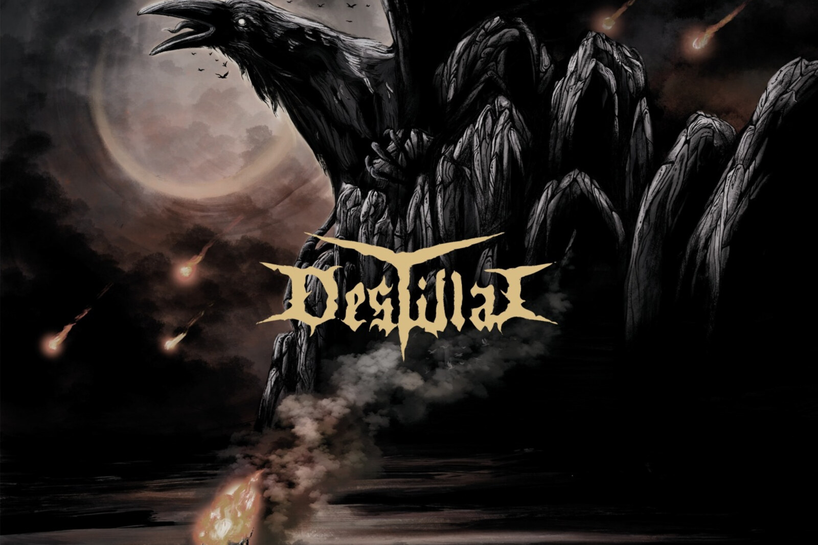 Destillat - "Under Black Horizons" (Black Metal/Death Metal/Melodic Death from Germany)
