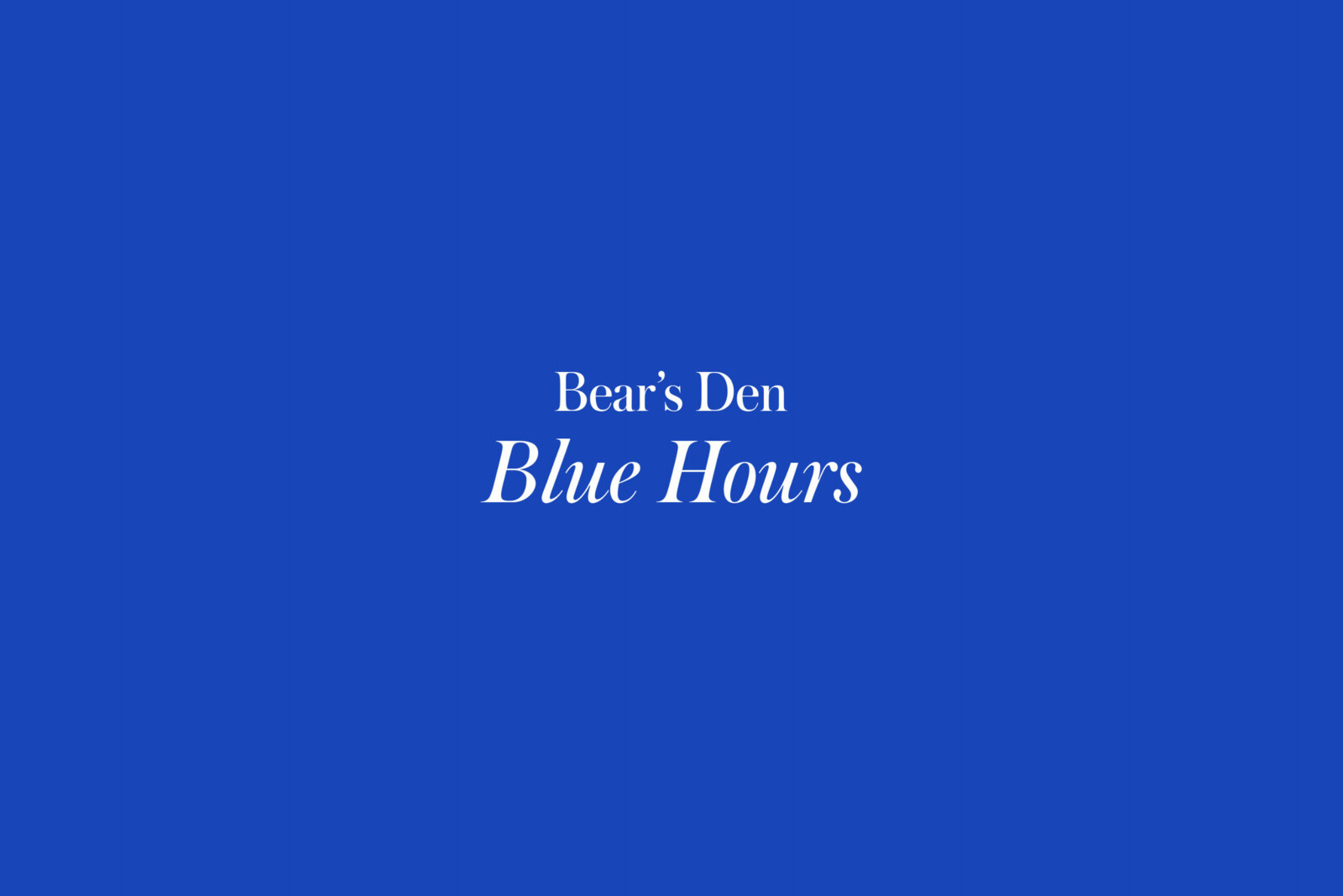 Bear’s Den announce the release of their eagerly anticipated fourth studio album, Blue Hours and share new single Spiders