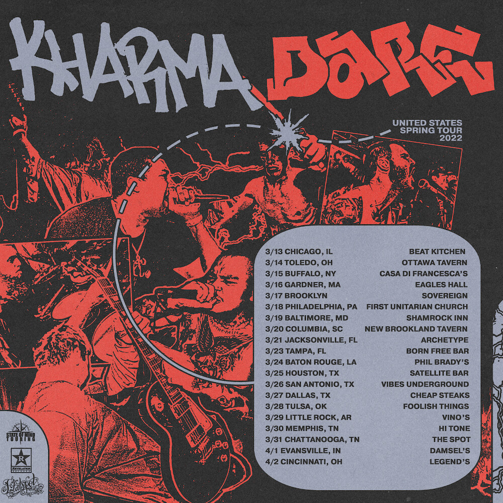 Hardcore rippers Kharma announce tour with Dare