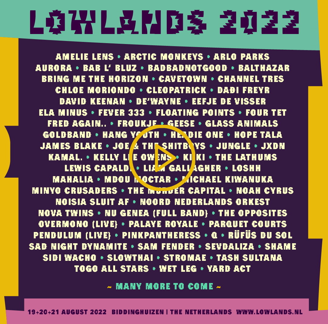 Eerste 68 bevestigingen en start kaartverkoop Lowlands 2022