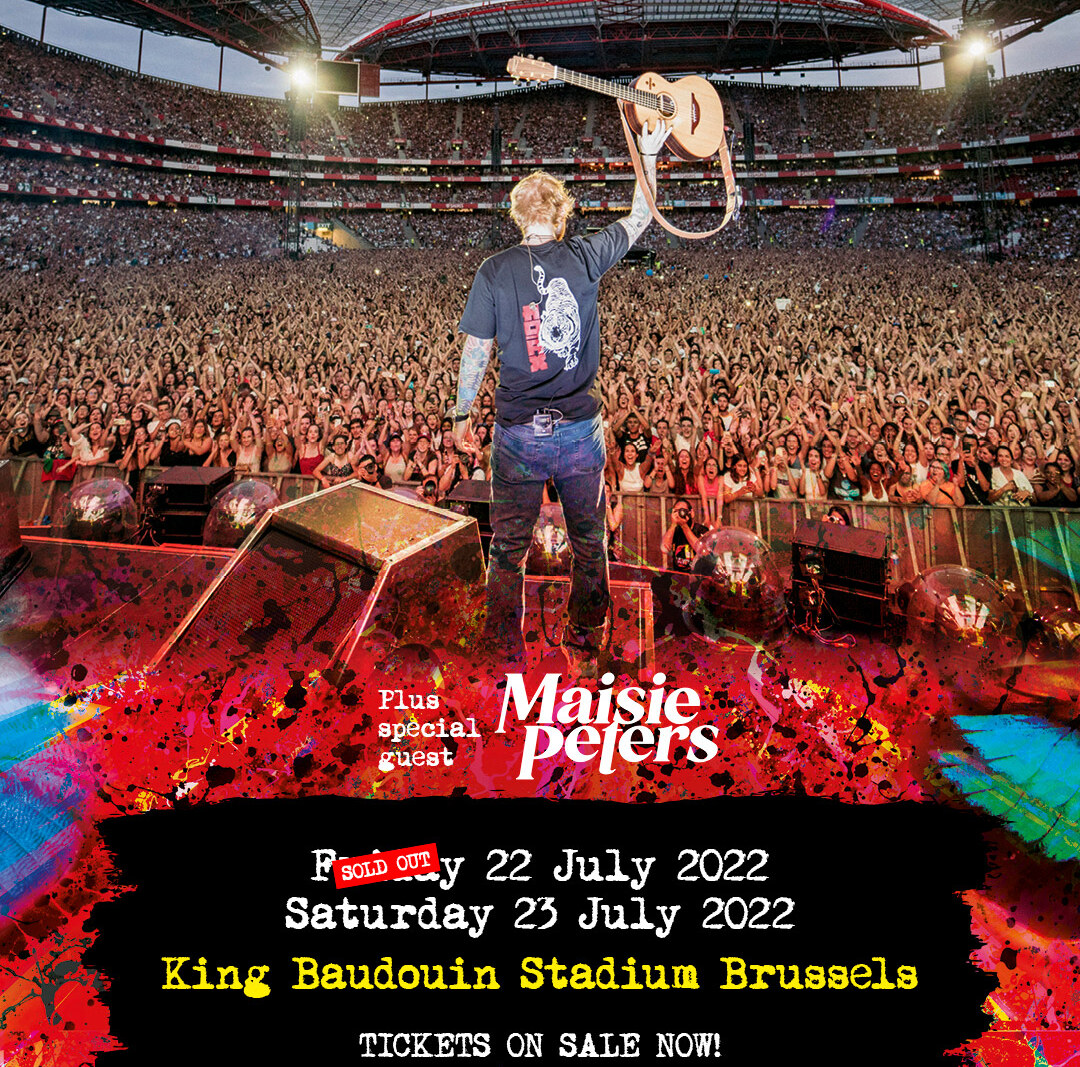 Ed Sheeran brengt special guest Maisie Peters mee naar Koning Boudewijn Stadion in Brussel