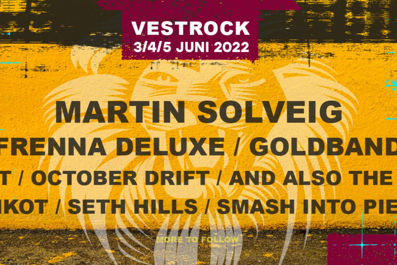 Nieuwe namen Vestrock 2022 o.a. Martin Solveig, Frenna Deluxe en Goldband