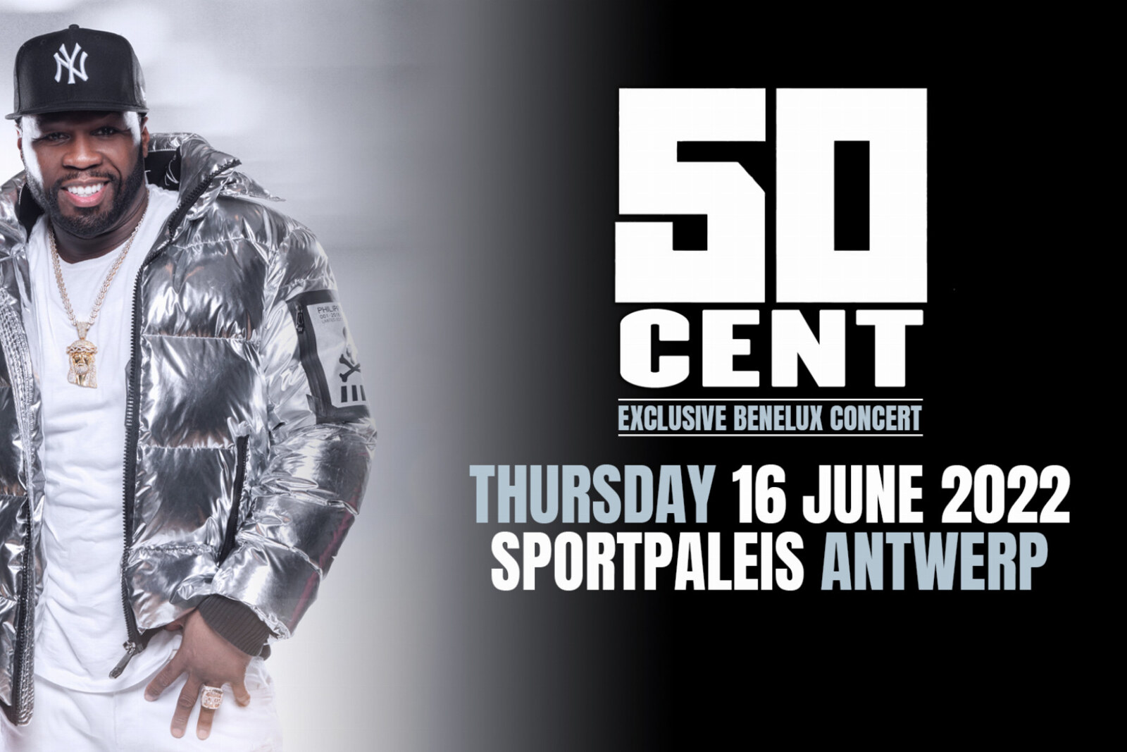 50 Cent exclusief Benelux concert op 16 juni in het Sportpaleis