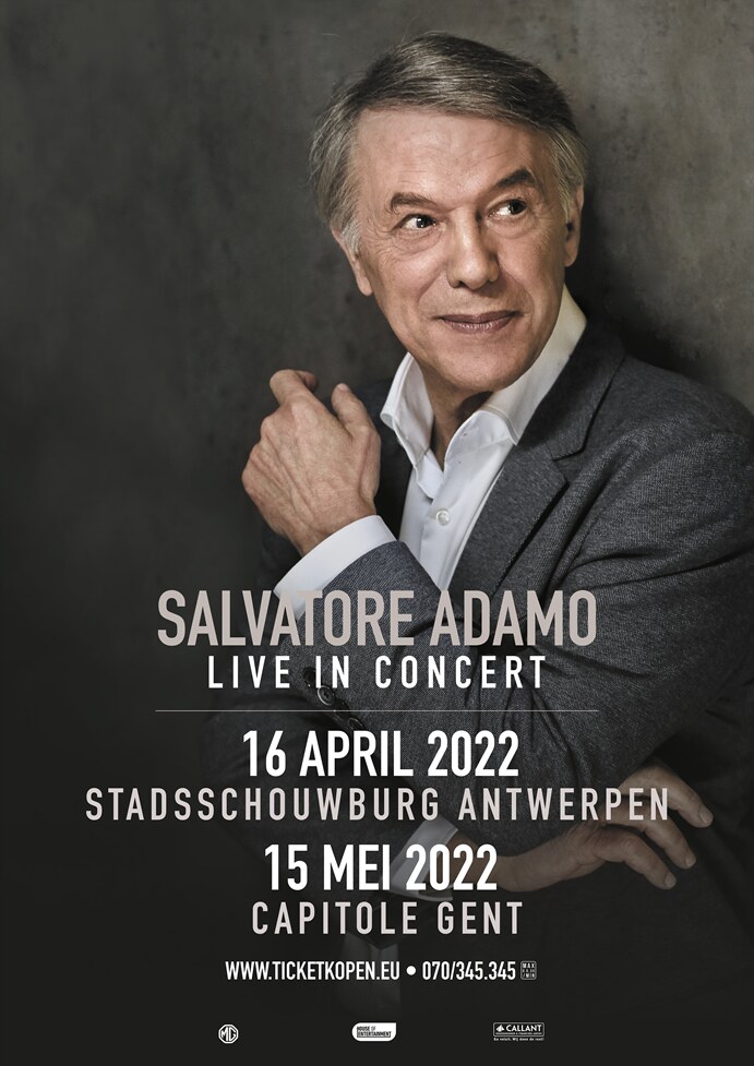 Salvatore Adamo concerteert in Antwerpen en Gent