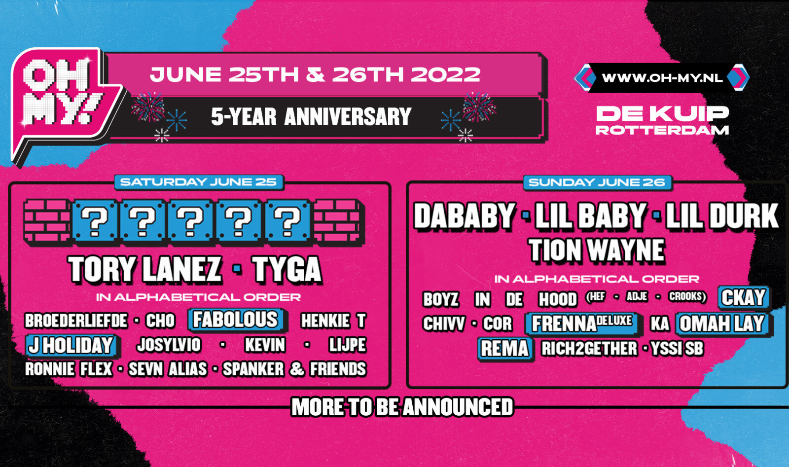 OH MY! Festival maakt nieuwe namen bekend: Stefflon Don, WizKid, Rick Ross, Mabel en Ginuwine 