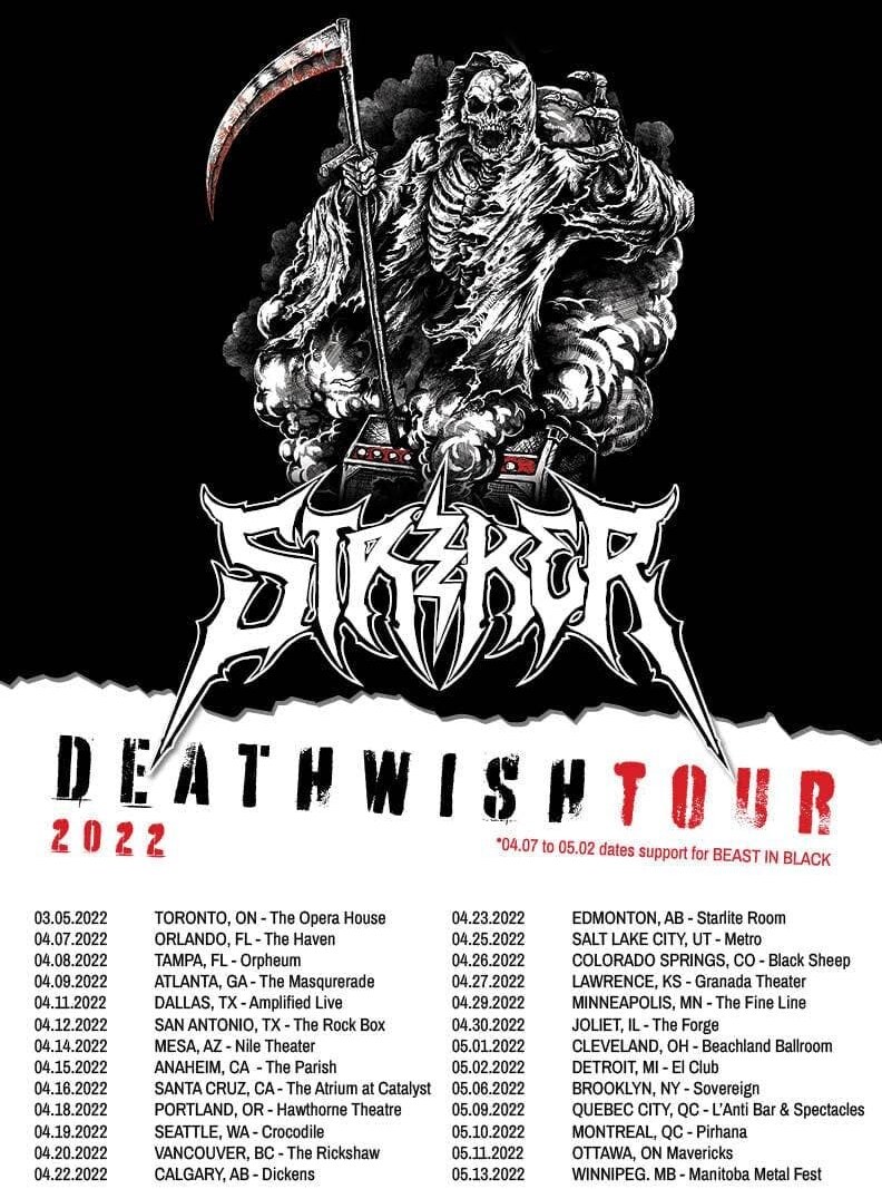 Striker  Add More Tour Dates + New Music Video "Strange Love" w/ New Guitarist John Simon Fallon (The Order of Chaos)