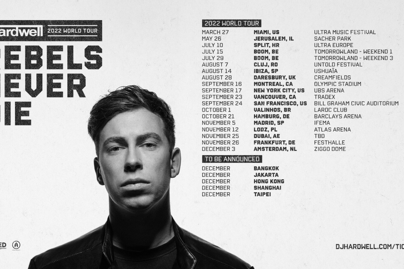 Hardwell returns at Ultra Music Festival & announces ‘Rebels Never Die’ album world tour