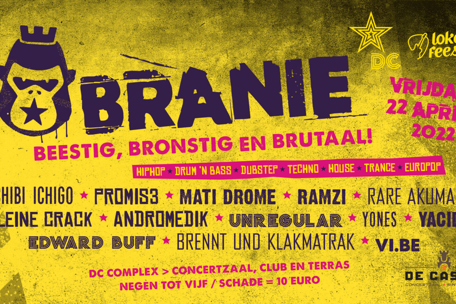 Lokerse Feesten en De Casino presenteren BRANIE