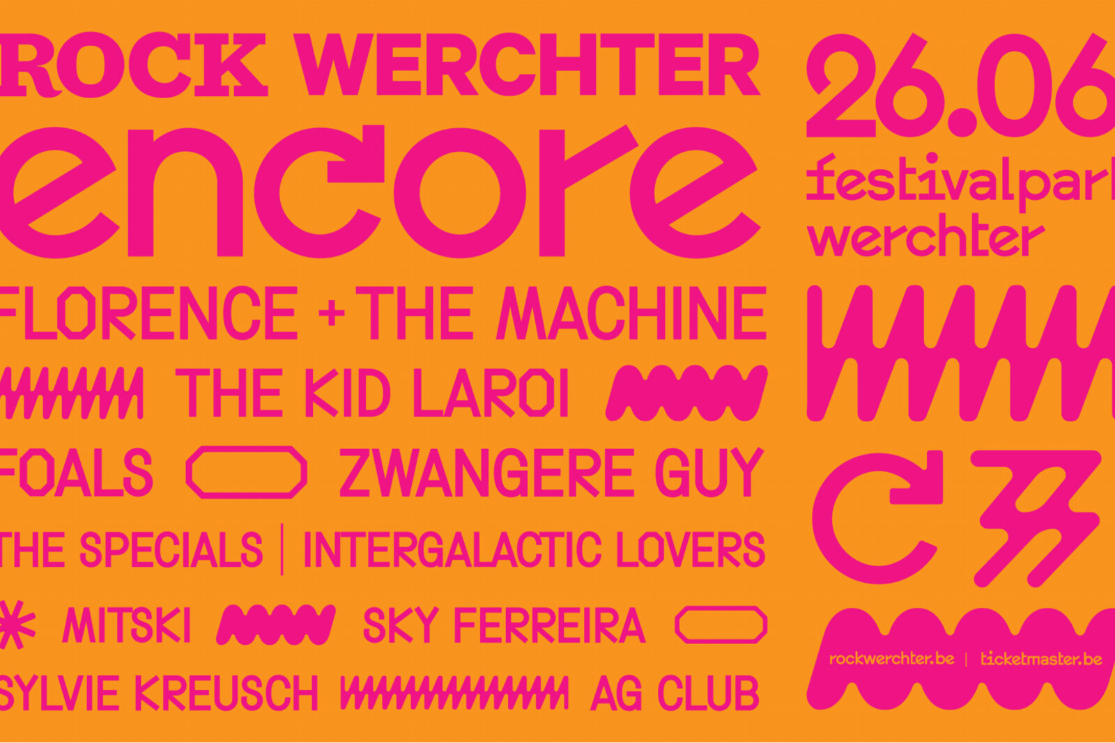 Discover the full line-up for Rock Werchter Encore!