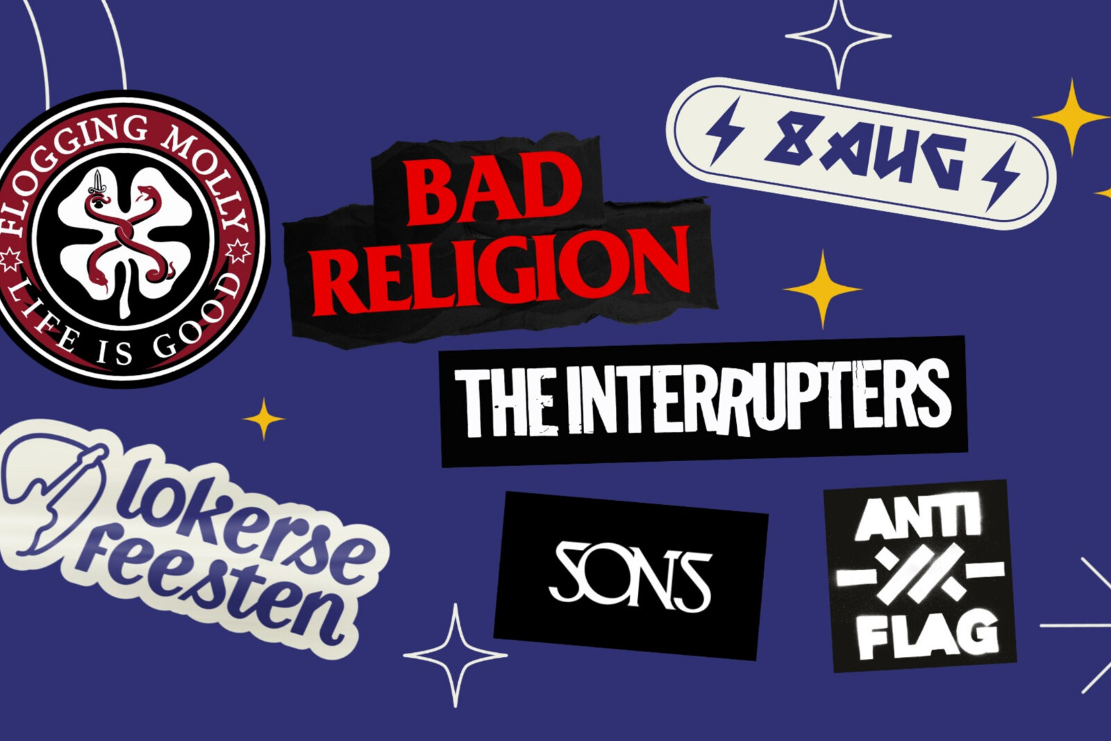 Lokerse Feesten: Flogging Molly en Bad Religion headliners op Lokerse Punk Maandag