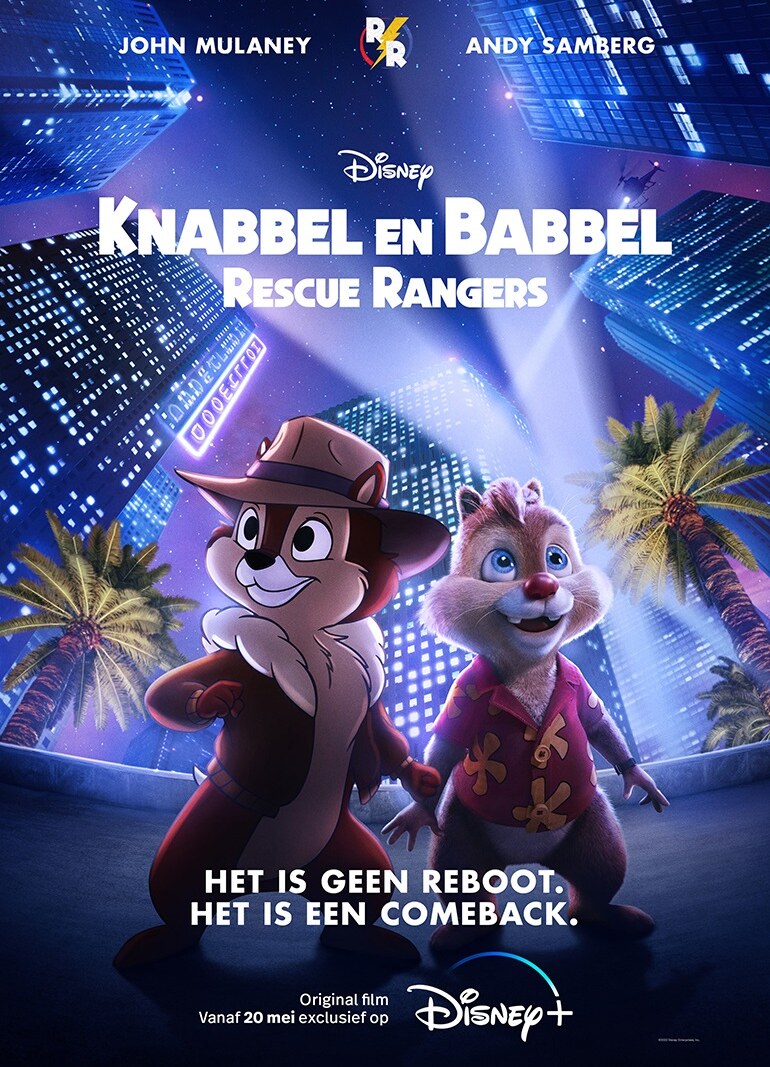 Ontdek de nieuwe trailer & poster voor "Knabbel en Babbel: Rescue Rangers" op Disney+