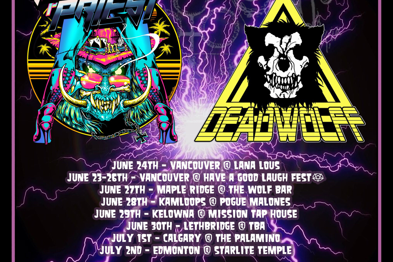 Rebel Priest + Deadwolff  Announce West Coast Canadian Tour Dates - The Rebel Wolff Tour