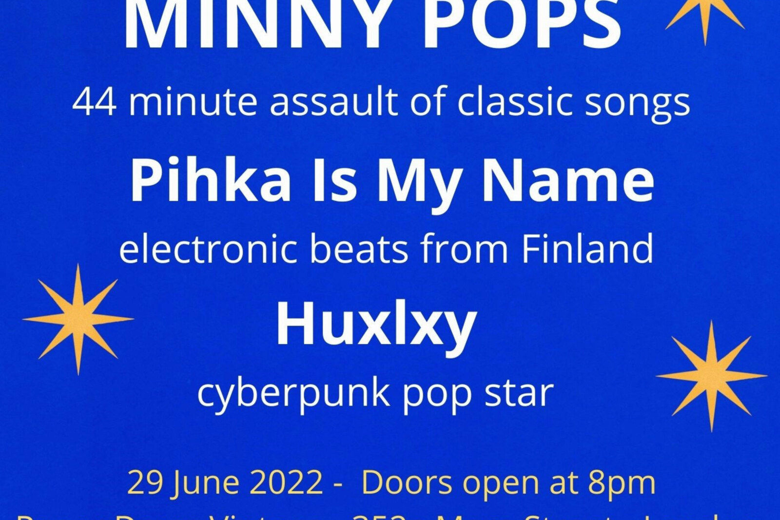 Minny Pops Announce 'Sparks In A Dark Room' 40th Anniversary Show || 29 June 2022